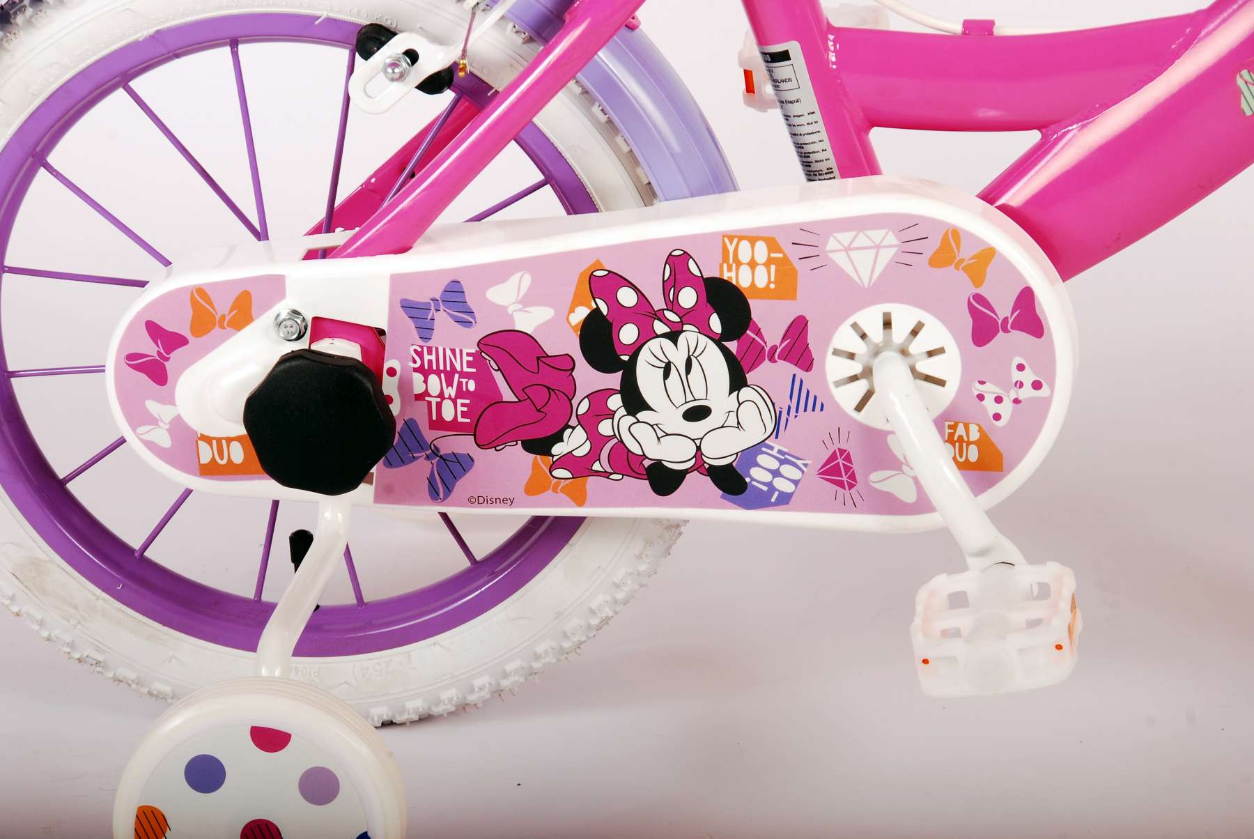 Disney Minnie Cutest Ever! - Kinderfiets - Meisjes - 14 inch - Roze - Twee Handremmen