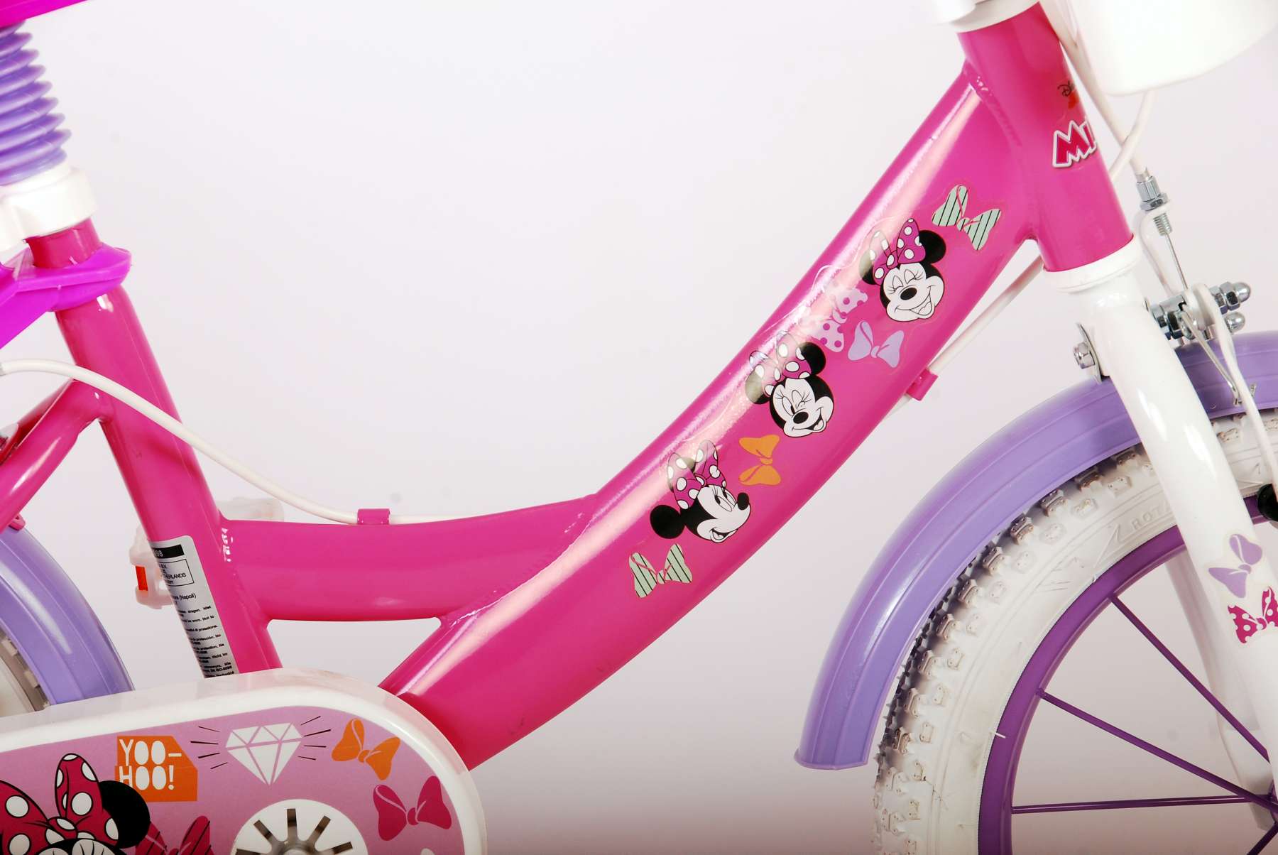 Disney Minnie Cutest Ever! - Kinderfiets - Meisjes - 14 inch - Roze - Twee Handremmen