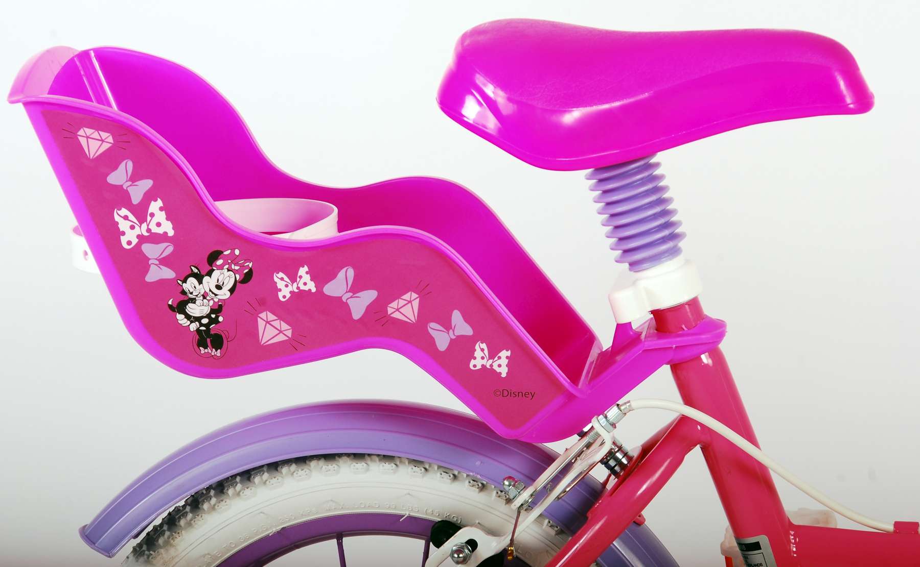 Disney Minnie Cutest Ever! - Kinderfiets - Meisjes - 14 inch - Roze - Twee Handremmen