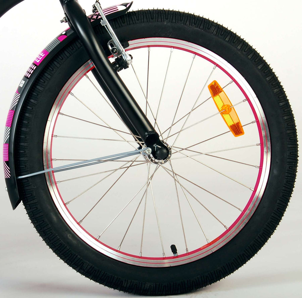 Volare Miracle Cruiser Kinderfiets Meisjes 20 inch Mat Zwart Prime Collection