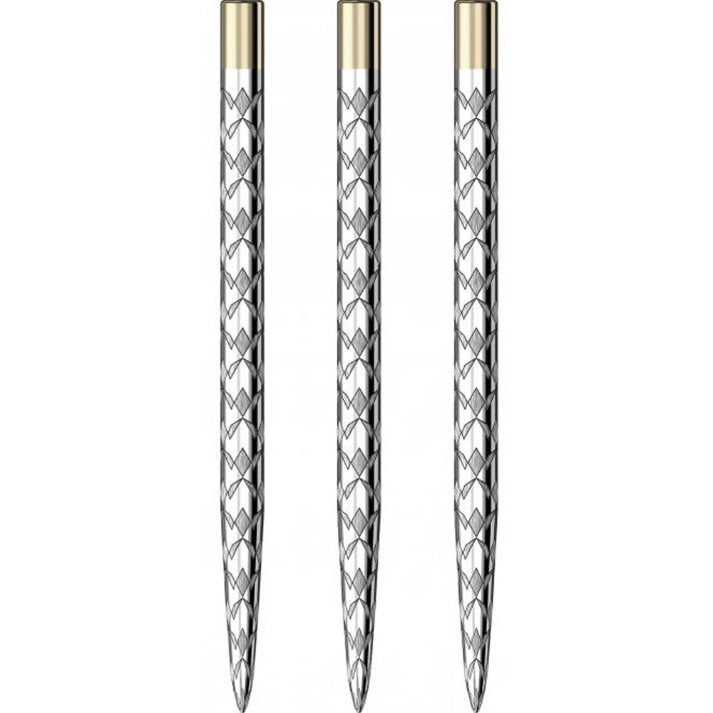 Mission Mission Laser Plus Multi Logo Tip Dart Points Silver 38 mm