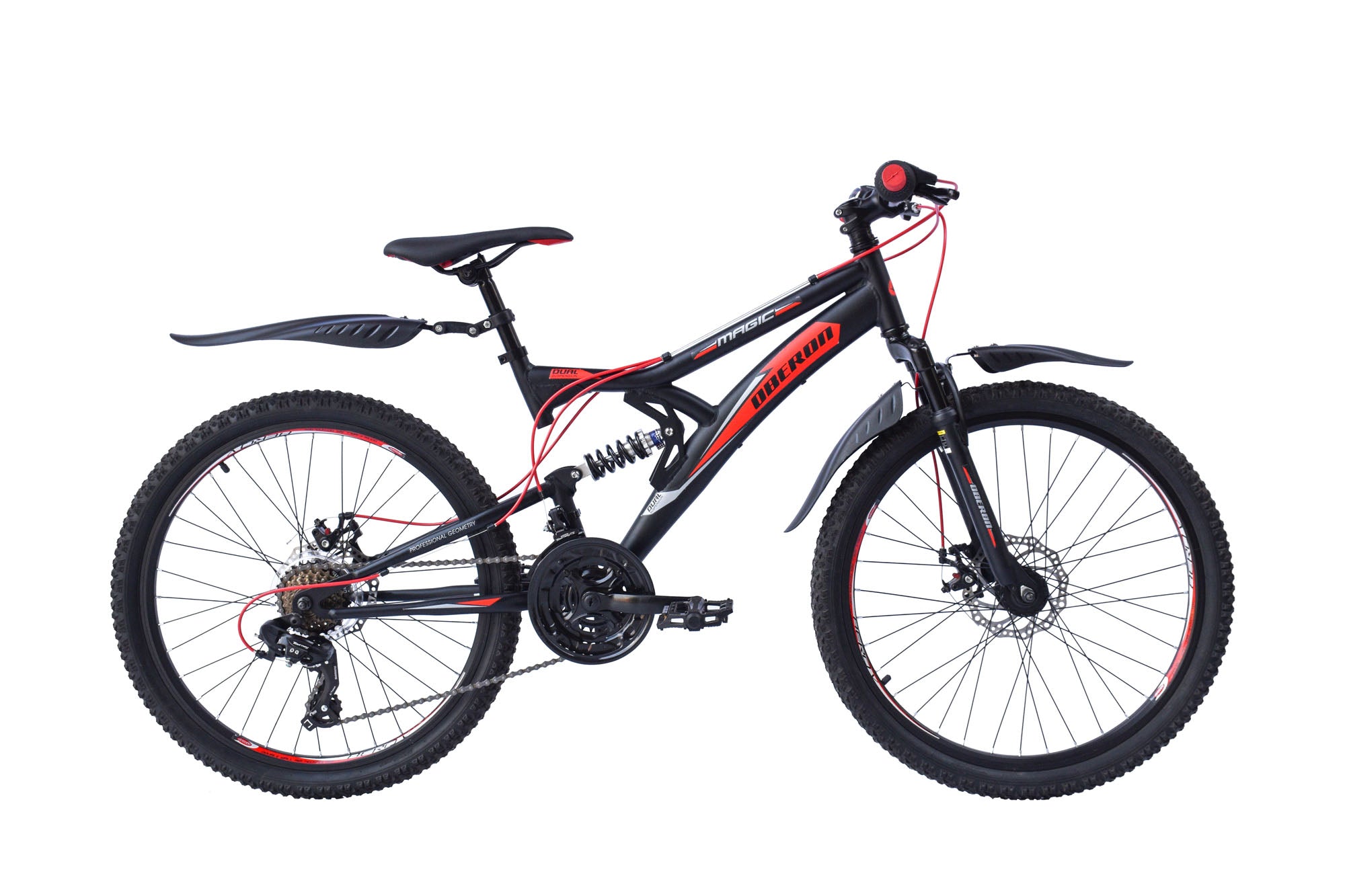 Shimano Oberon H 38 cm zwart rood 18 sp