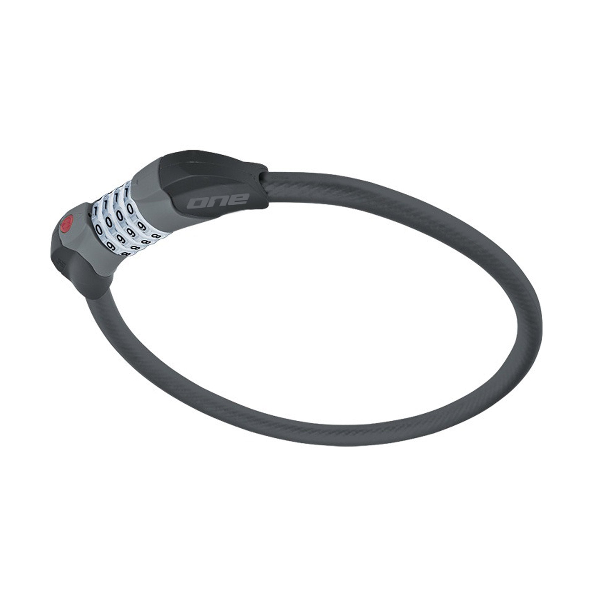 One kabelcijferslot 15.80 15mm 80cm black grey