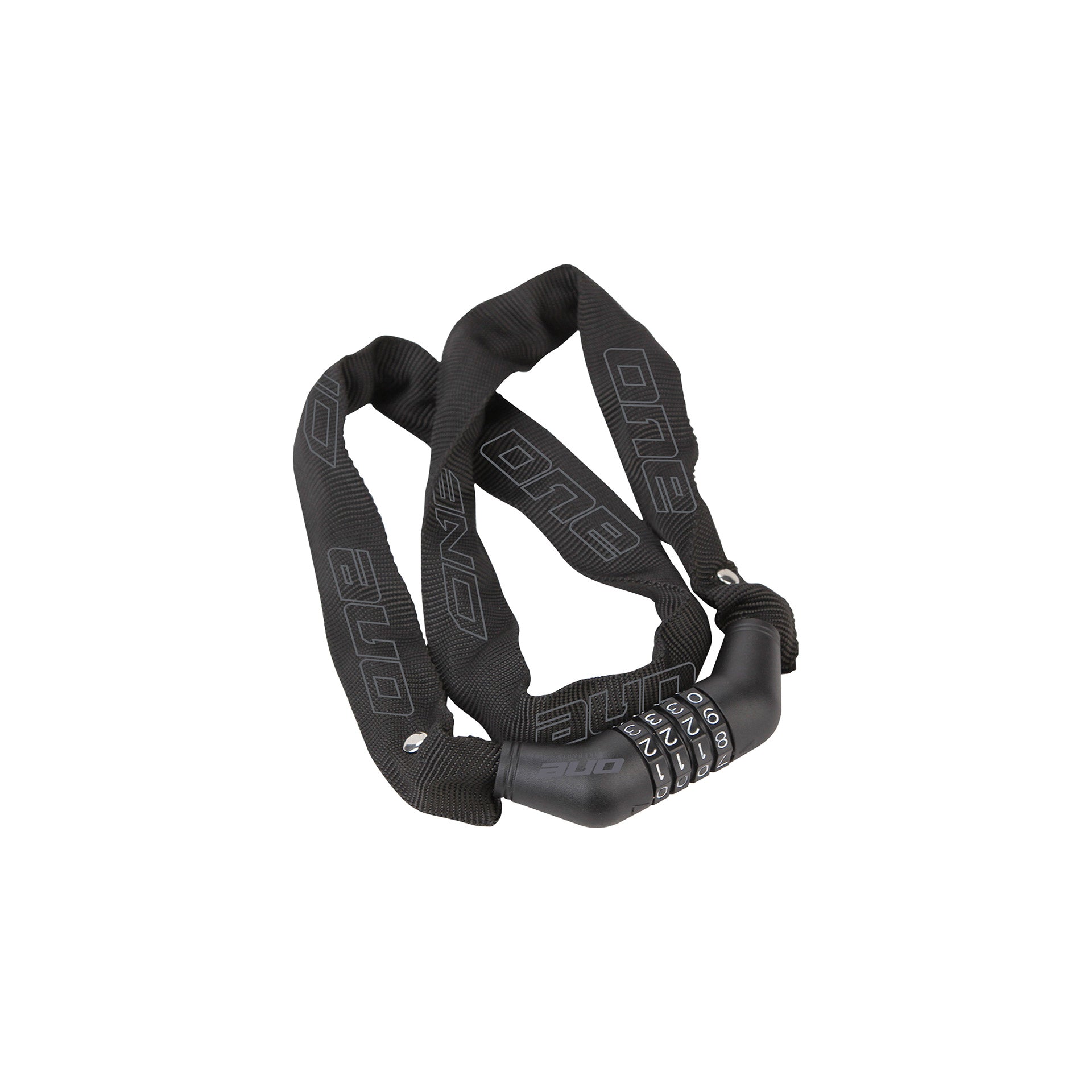 One kettingcijferslot 4.90 4mm 90cm black grey