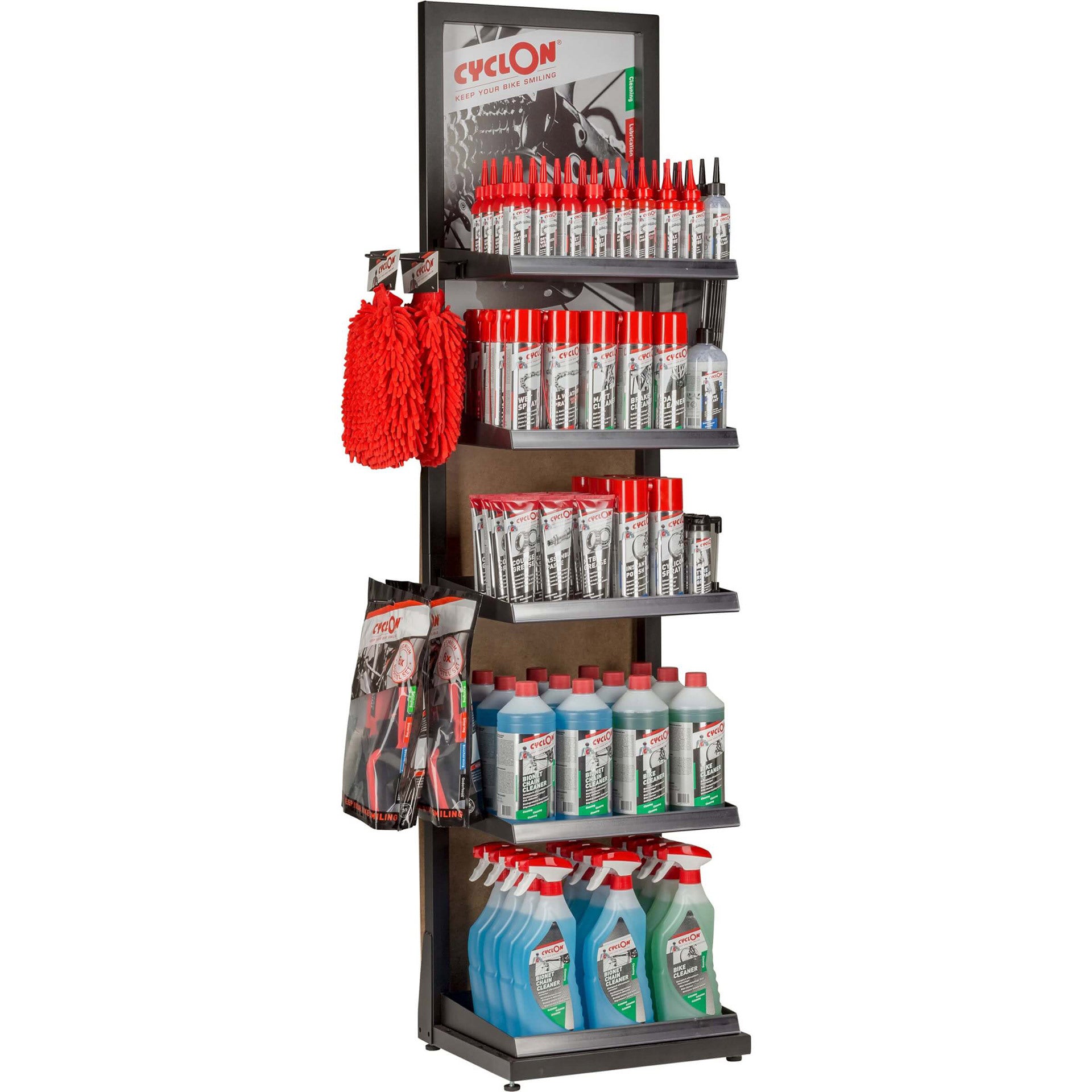Cyclon vloerdisplay plant based bike care