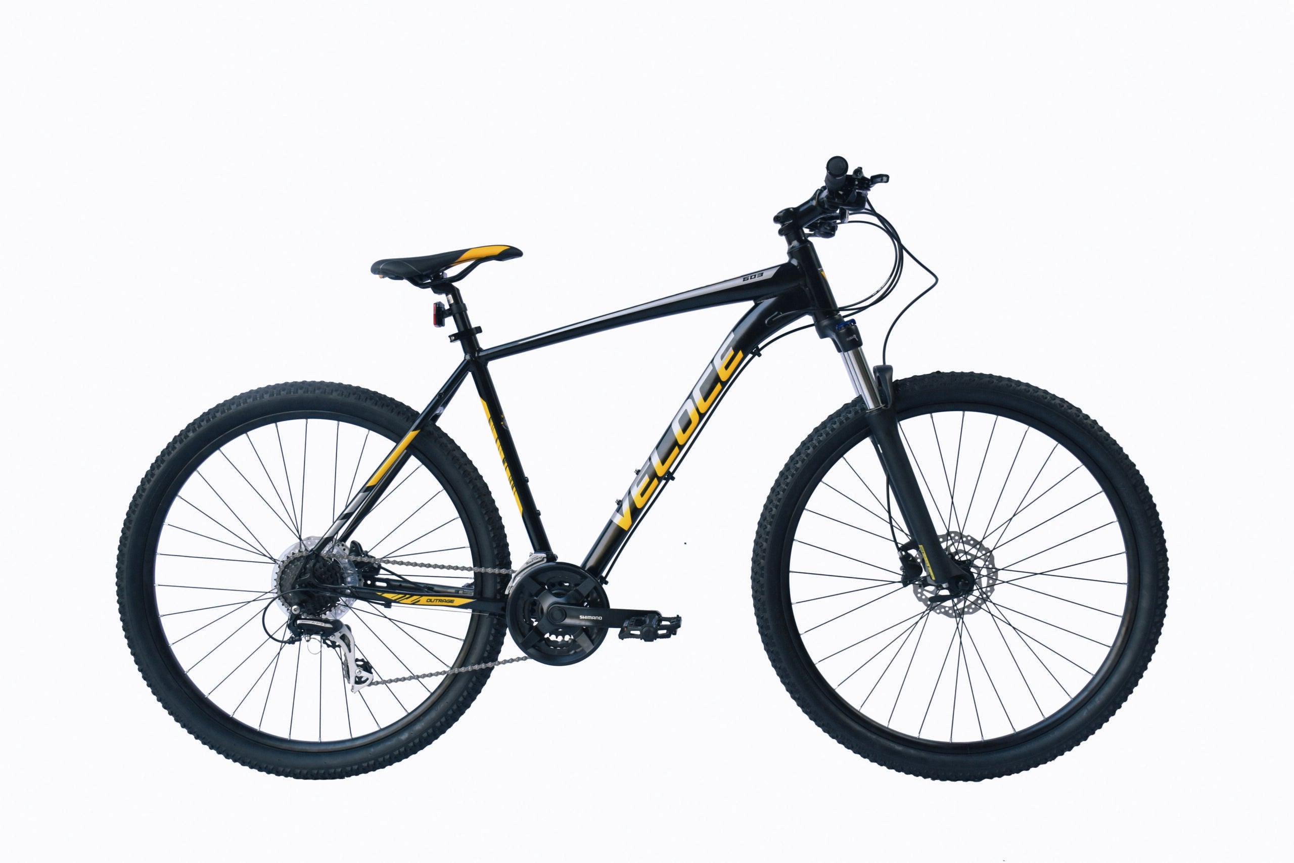 Shimano Outrage 603 H 44 cm zwart geel 24 sp Hdisc