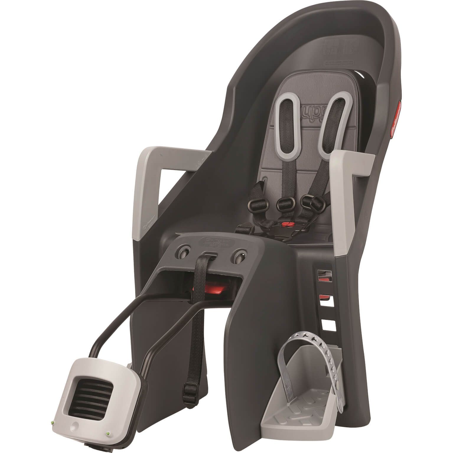 Polisport achterzitje Guppy frame bev. donker grijs