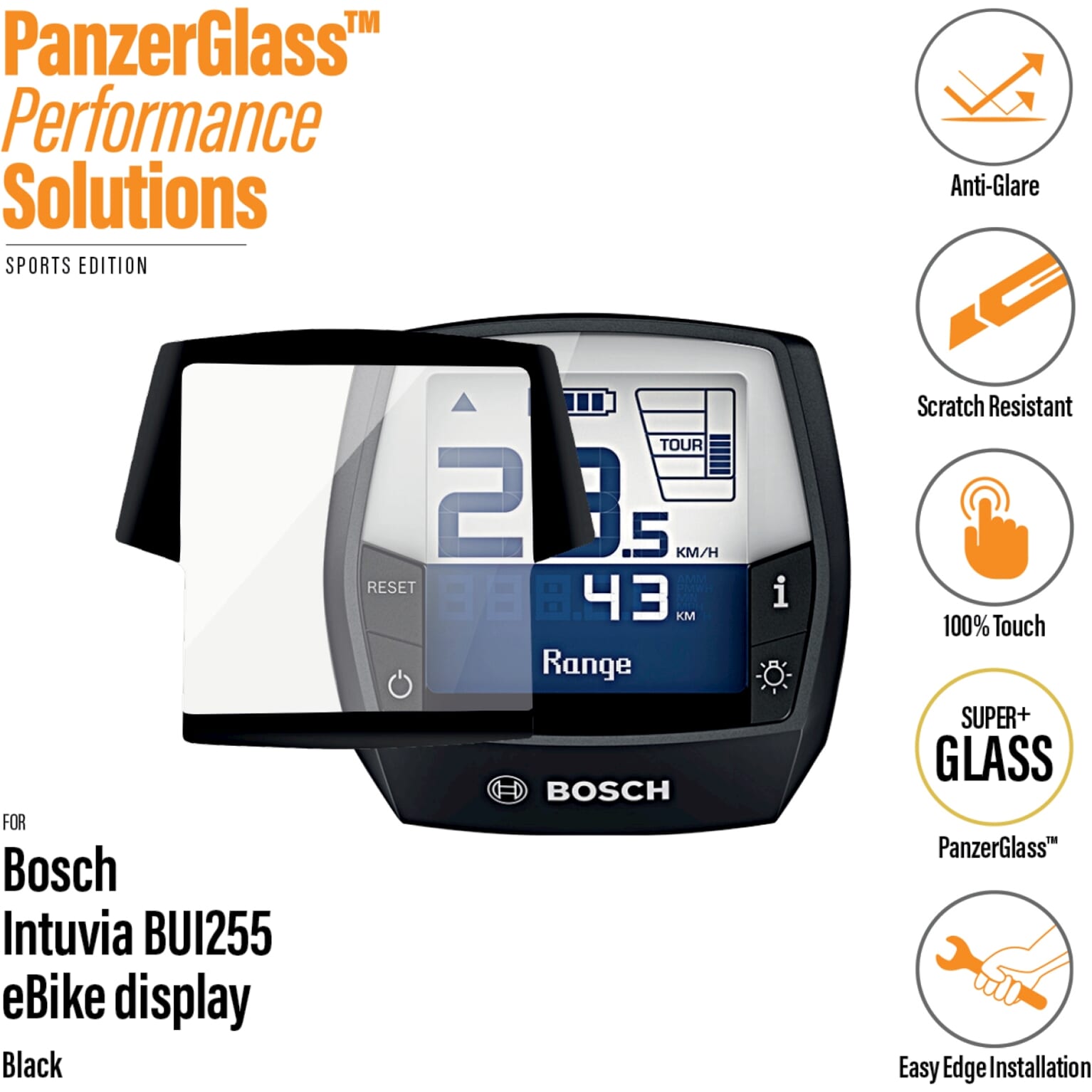 PanzerGlass Bosch Intuvia BUI255 screenprotector ontspiegeld