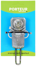 Porteur koplamp met rvs beugel clearly