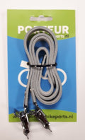 Toeclips porteur riemen leer zwart