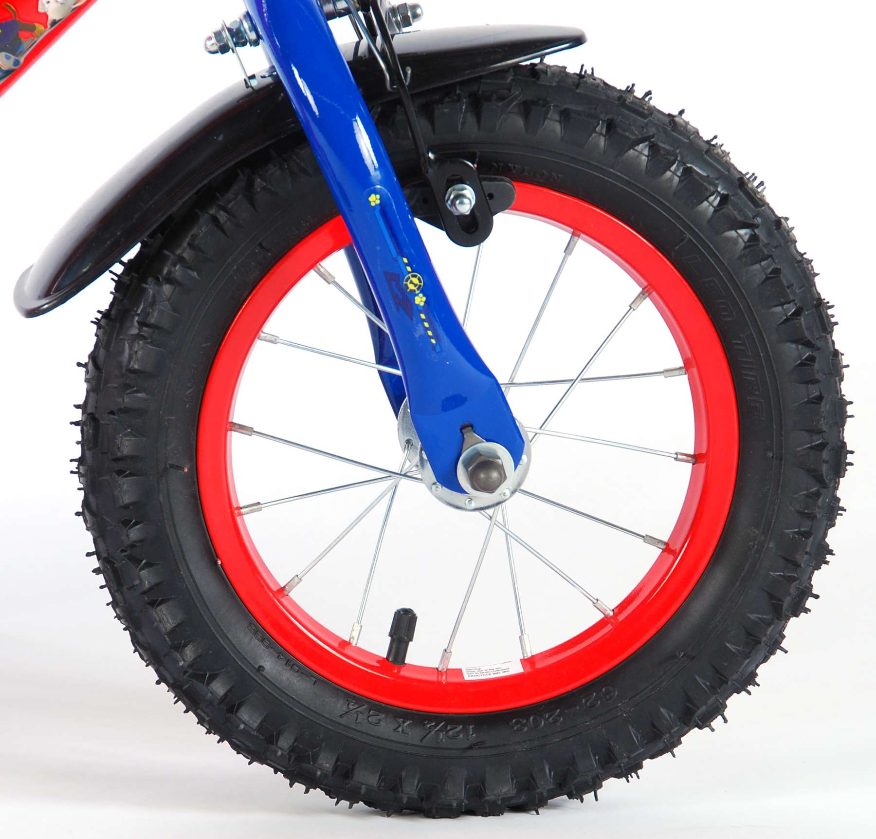 Paw Patrol Kinderfiets Jongens 12 inch Rood/Blauw Twee handremmen