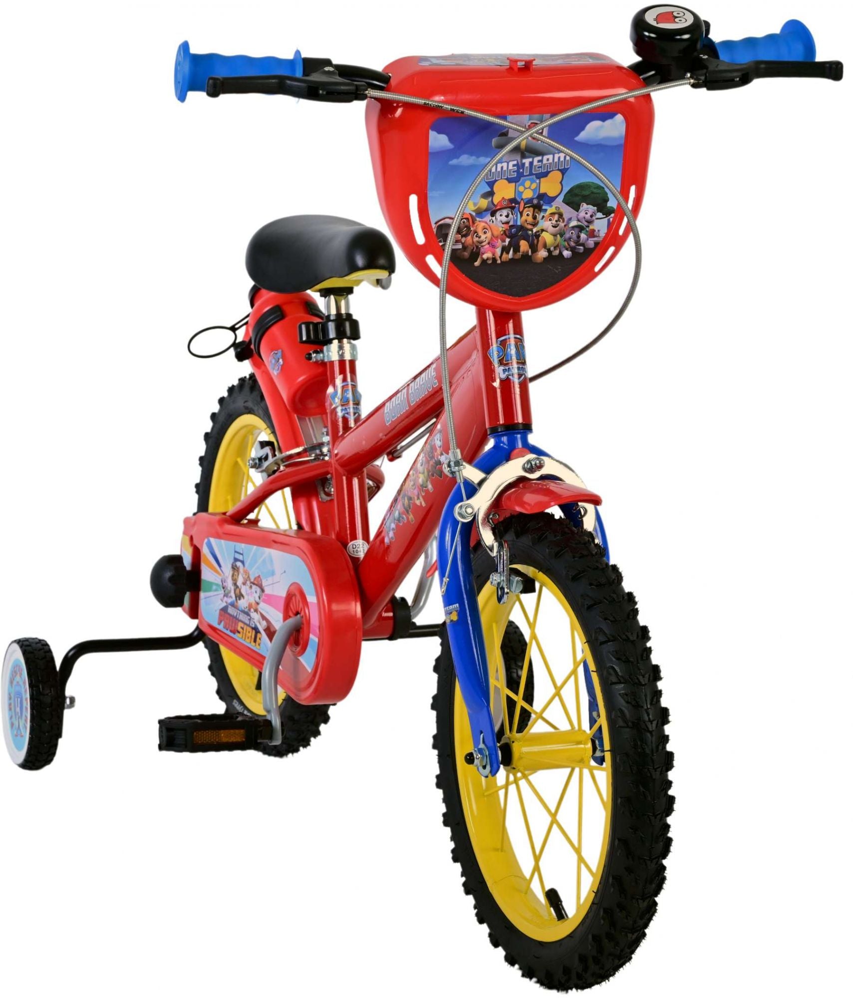 Paw Patrol Kinderfiets Jongens 14 inch Rood Twee handremmen