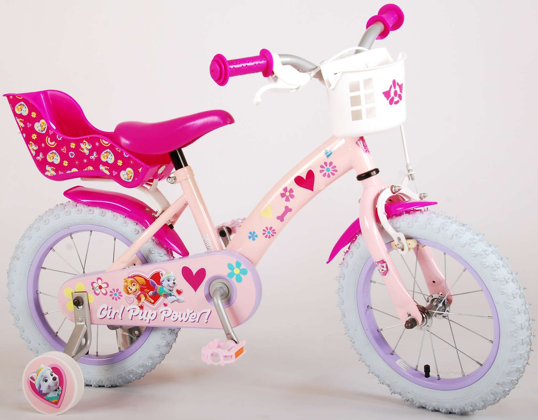 Paw patrol kinderfiets - meisjes - 14 inch - roze