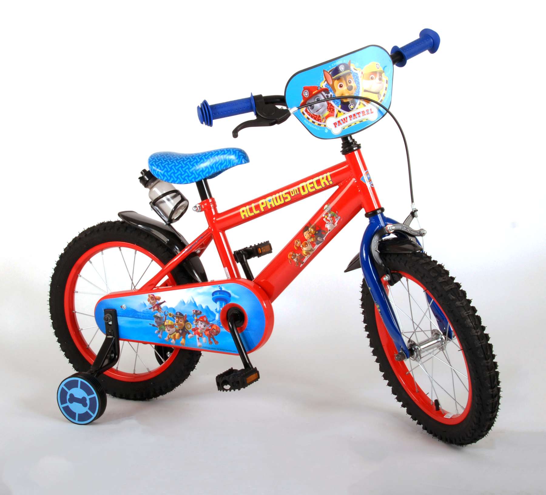 Paw patrol kinderfiets - jongens - 16 inch - rood blauw