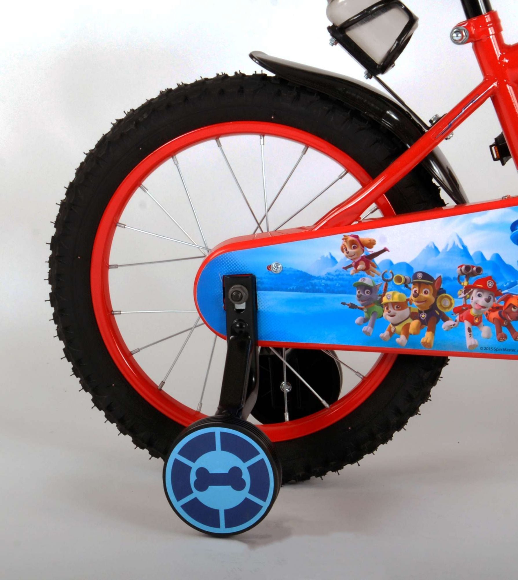 Paw patrol kinderfiets - jongens - 16 inch - rood blauw