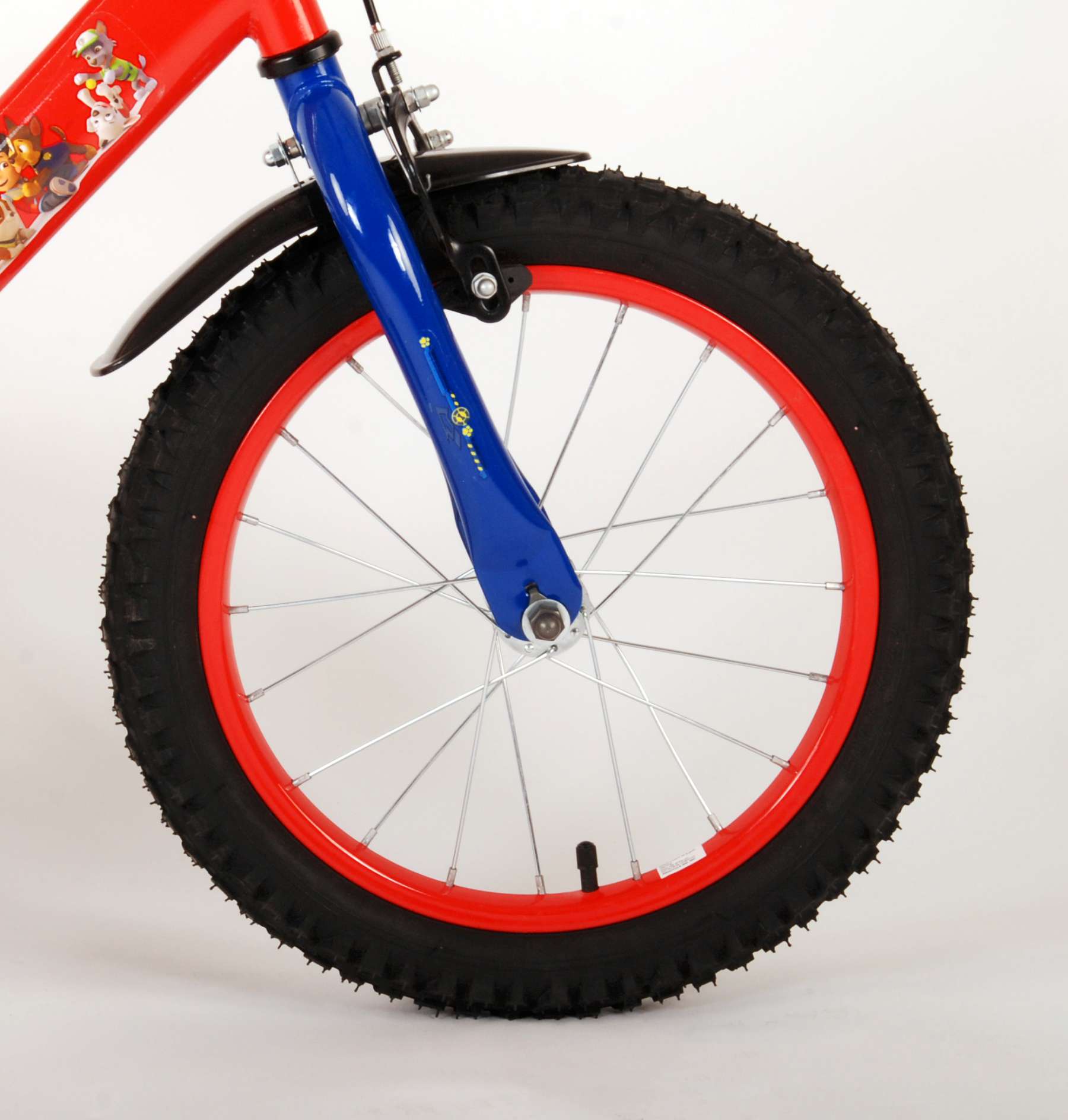 Paw patrol kinderfiets - jongens - 16 inch - rood blauw