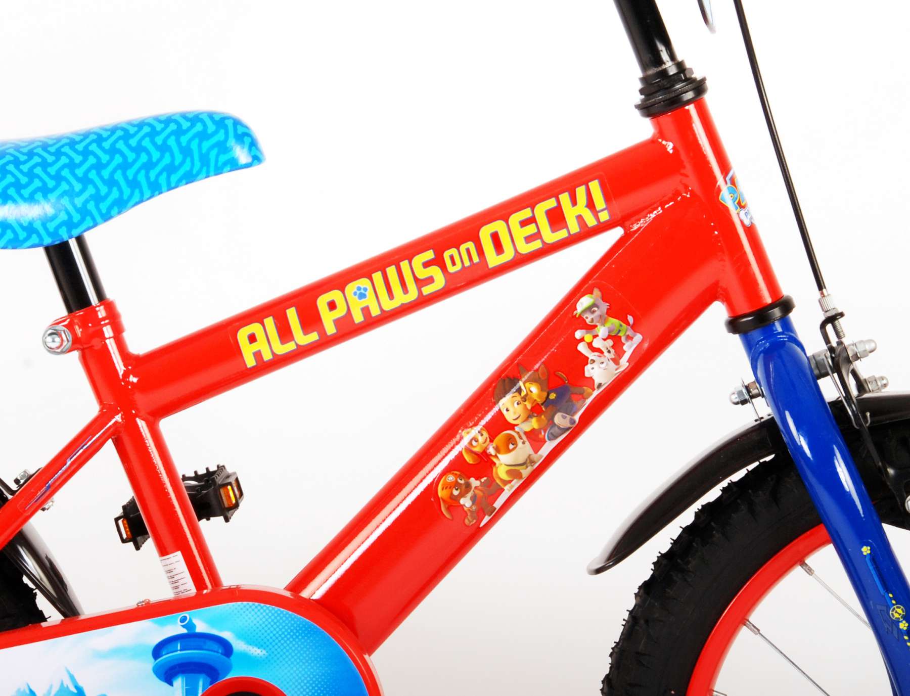 Paw patrol kinderfiets - jongens - 16 inch - rood blauw