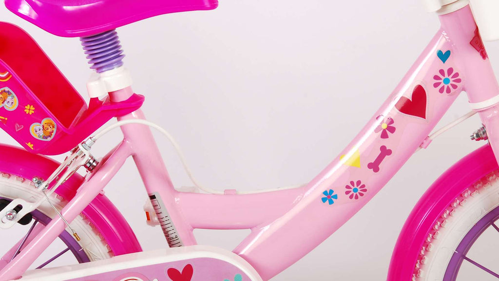 Paw patrol kinderfiets - meisjes - 14 inch - roze - twee handremmen