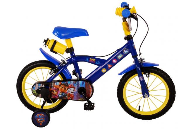 paw patrol the movie kinderfiets - jongens - 14 inch - blauw - twee handremmen