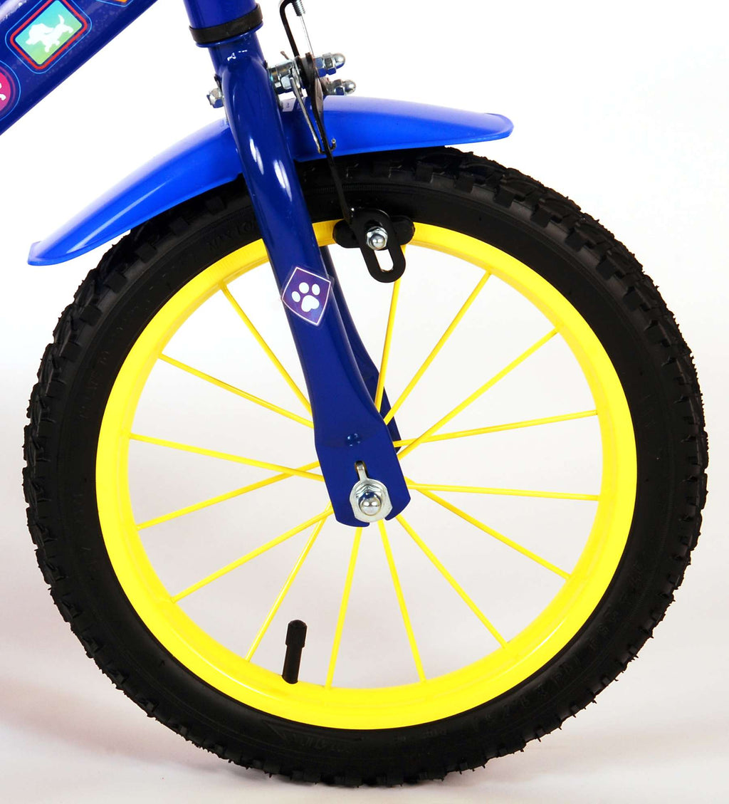 paw patrol the movie kinderfiets - jongens - 14 inch - blauw - twee handremmen