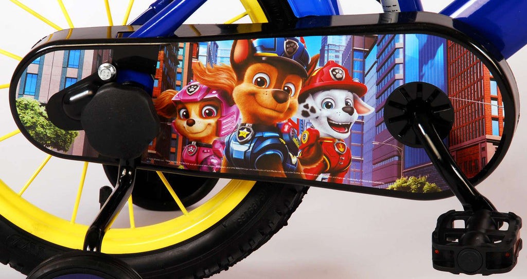 paw patrol the movie kinderfiets - jongens - 14 inch - blauw - twee handremmen