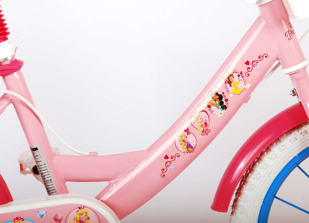 Disney Princess Kinderfiets - Meisjes - 16 inch - Roze/Blauw - Twee Handremmen