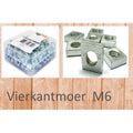 Bofix moer m6 vierkant verzinkt per 100