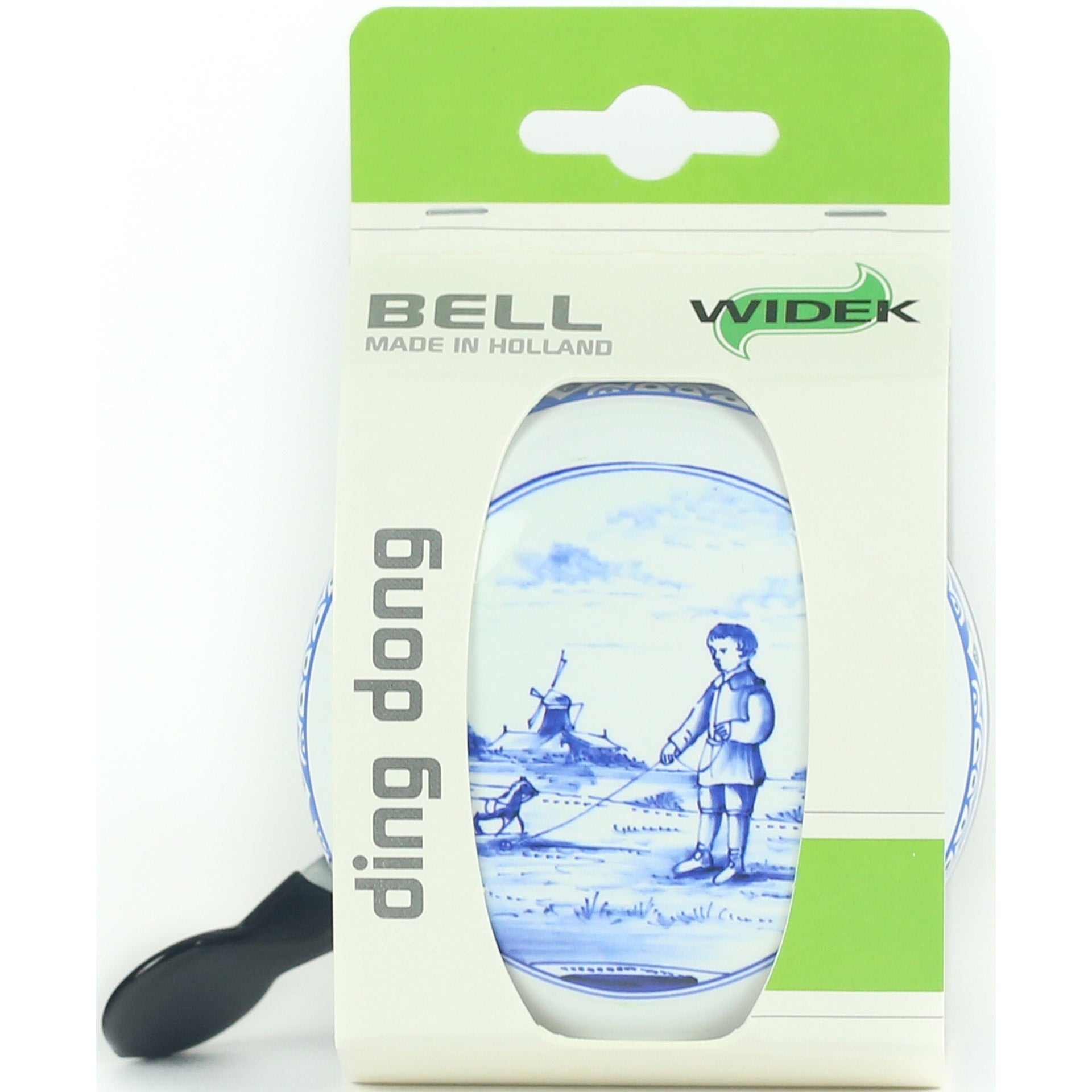 Widek Bel Ding-Dong Delfts blauw kind glans op kaart 4285
