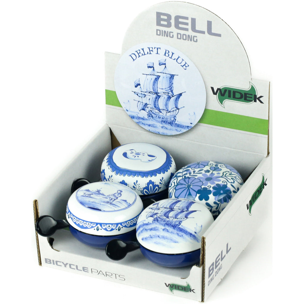 Widek Bel Ding-Dong Delfts blauw kind glans op kaart 4285