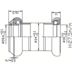 Tecora e balhoofdstel1 1 8 inch ahead cartr alu 30.0 conus zwart