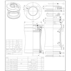 Tecora balhoofdstel1 1 8 inch semi geintegreerd met kabel doorvoer