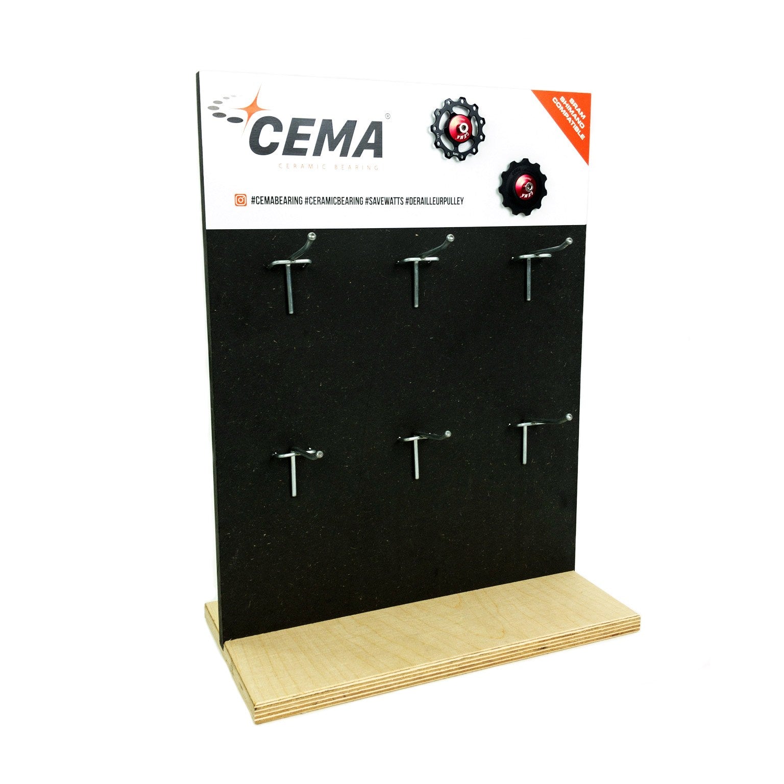 Cema toonbankdisplay derailleurwieltjes pulleys