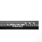 Ergotec stuur ahs superlight 25,4 verstelbaar zwart