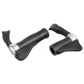 Ergotec handvatpaar mf2 kraton aluminium 130 + 87 mm - zwart