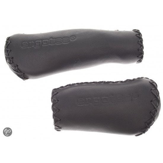 Ergotec Set Handvatten Rio Leder 135/95mm zwart 22mm