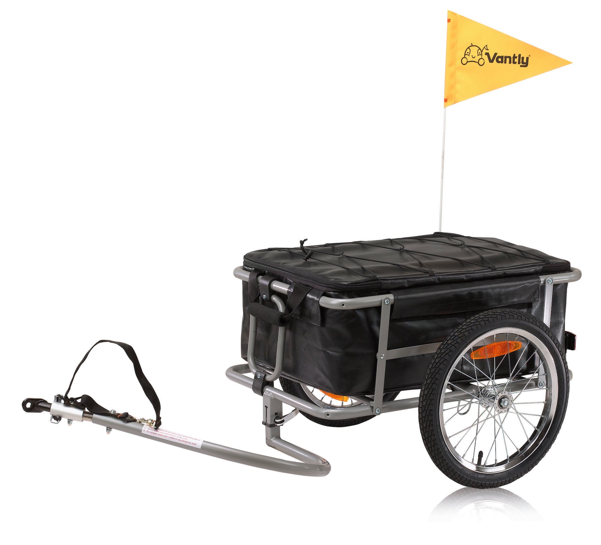 Vantly gesloten fietsaanhanger + waterdichte hoes