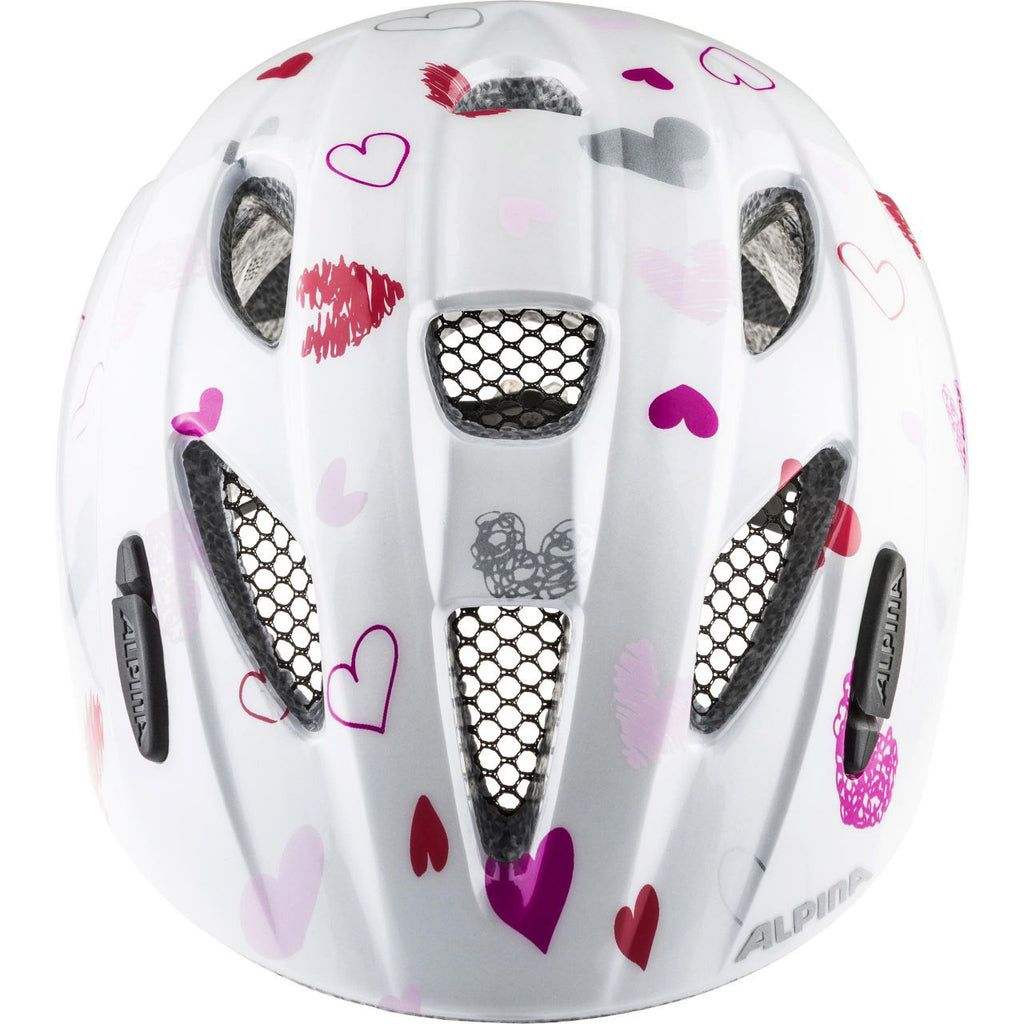 Alpina sports kinderhelm ximo white hearts 47-51 glans
