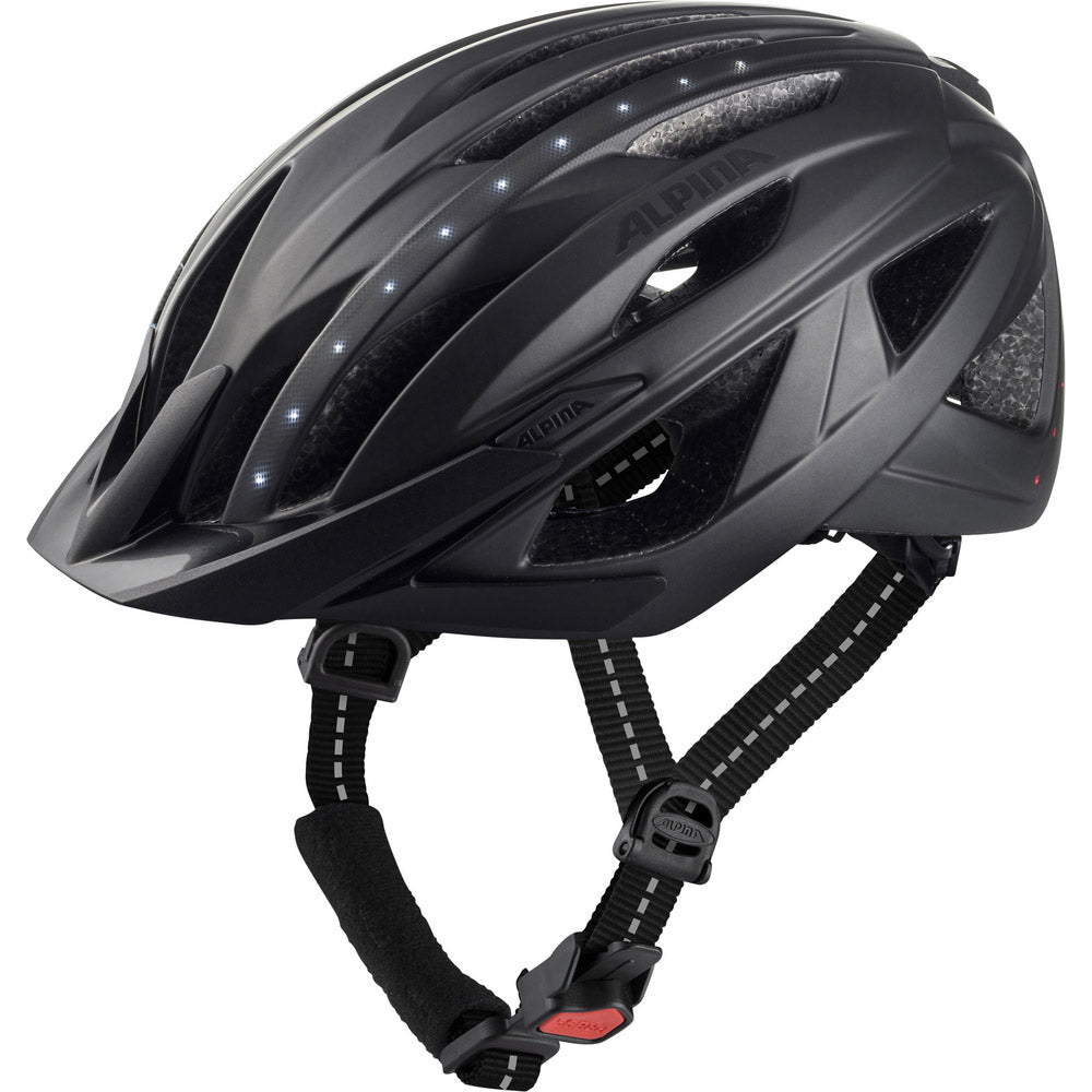 Alpina sports urban helm haga led 51-56 mat zwart