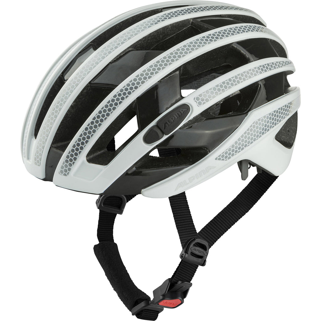 Alpina sports racehelm ravel reflective 55-59 glans wit