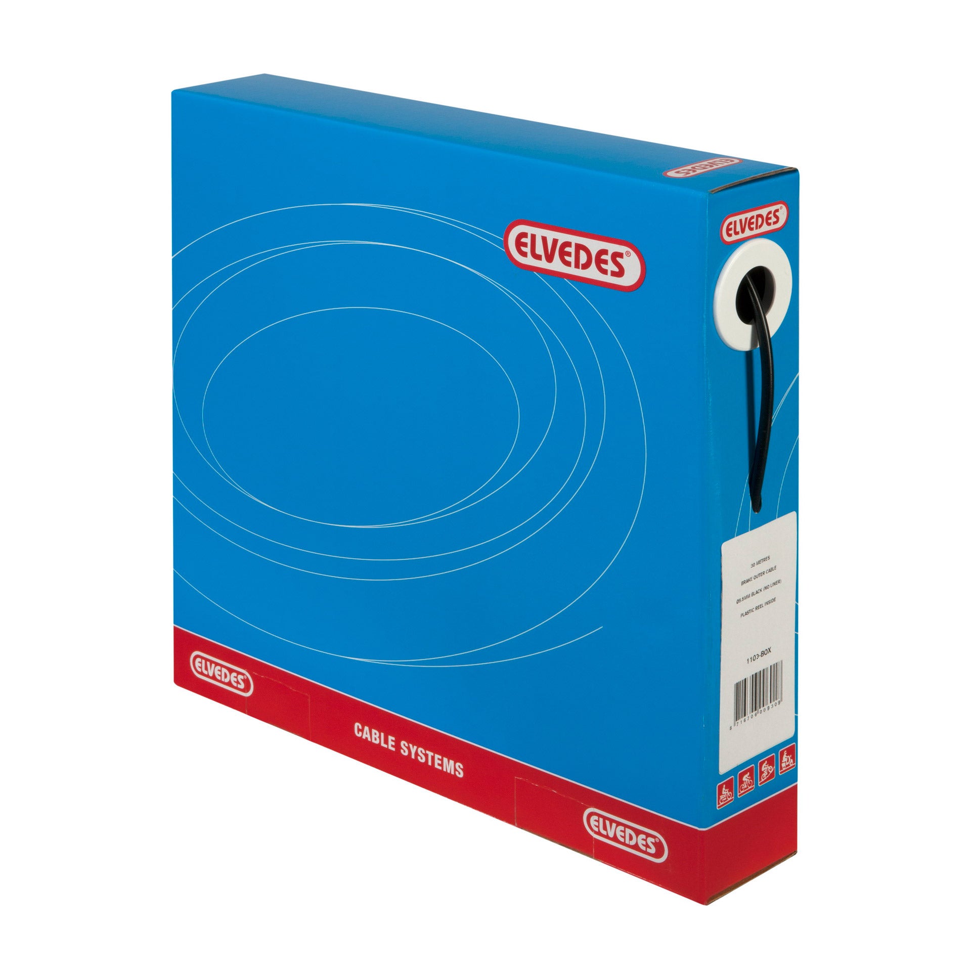 Elvedes rem buitenkabel 5,5mm zwart (30m) teflon1103tef-box