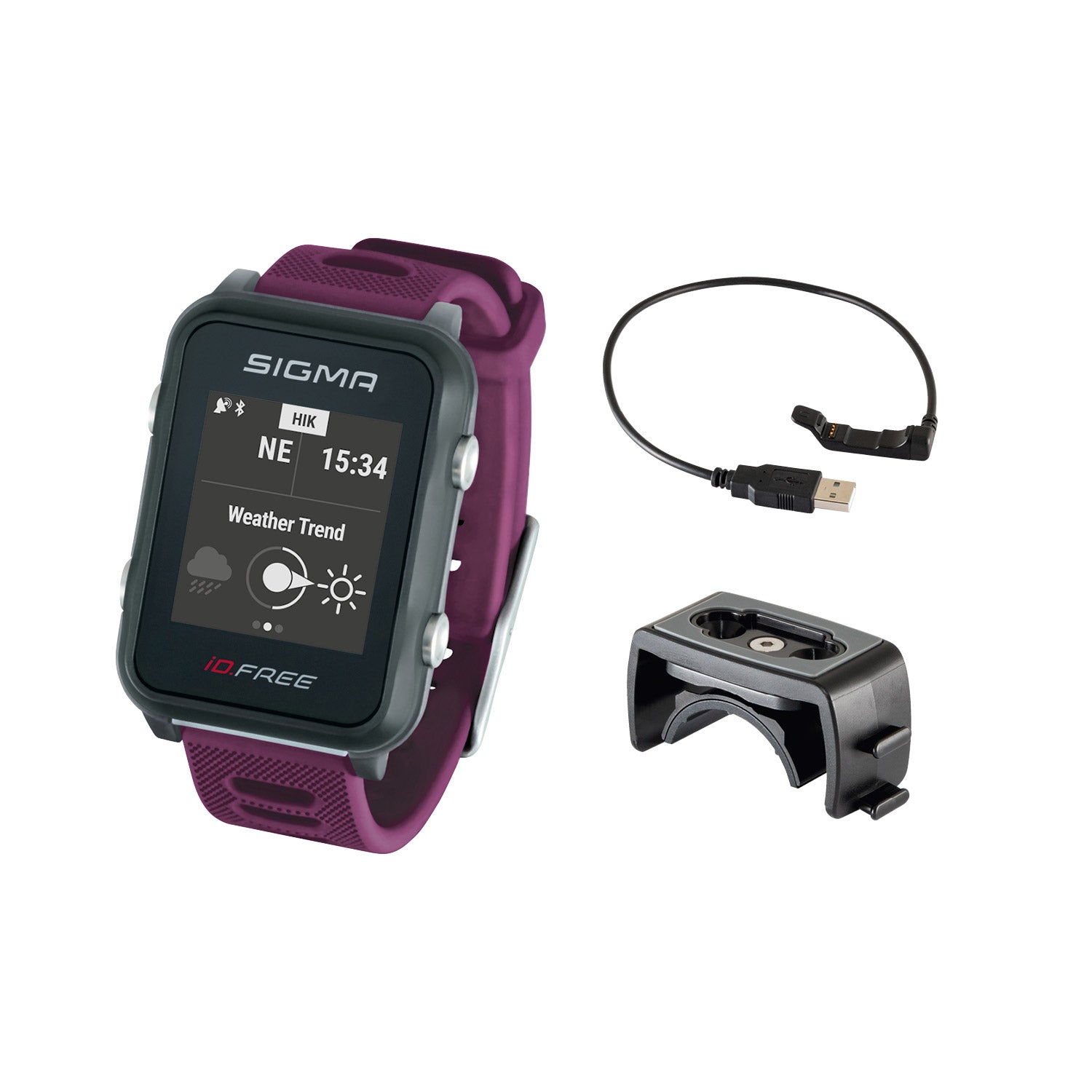 SIGMA Id.free sporthorloge paars hartslag / gps/acti/ant+/ble