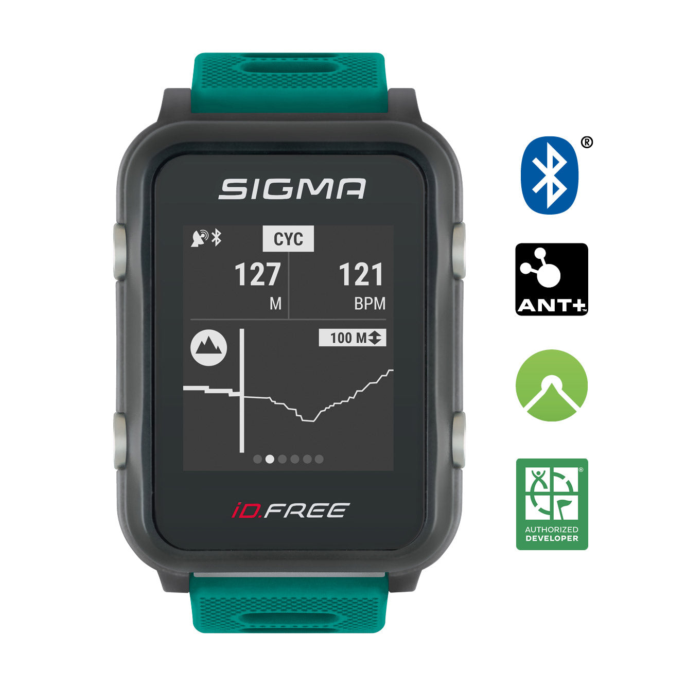 SIGMA Id.free sporthorloge groen hartslag / gps/acti/ant+/ble