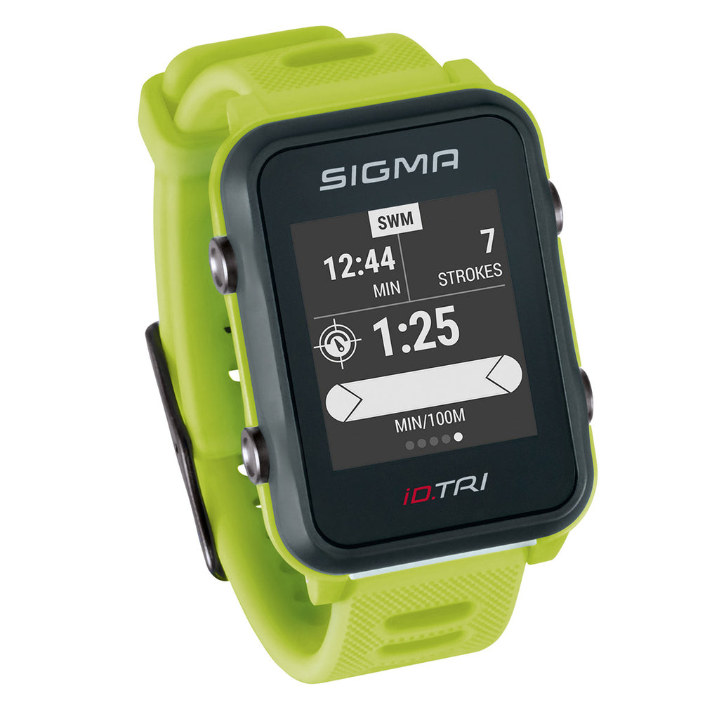 Sigma id.tri sporthorloge neon green basic zs harts gps acti ant+ ble