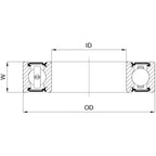 Marwi union kogellager cb-060 6700 2rs 10x15x4