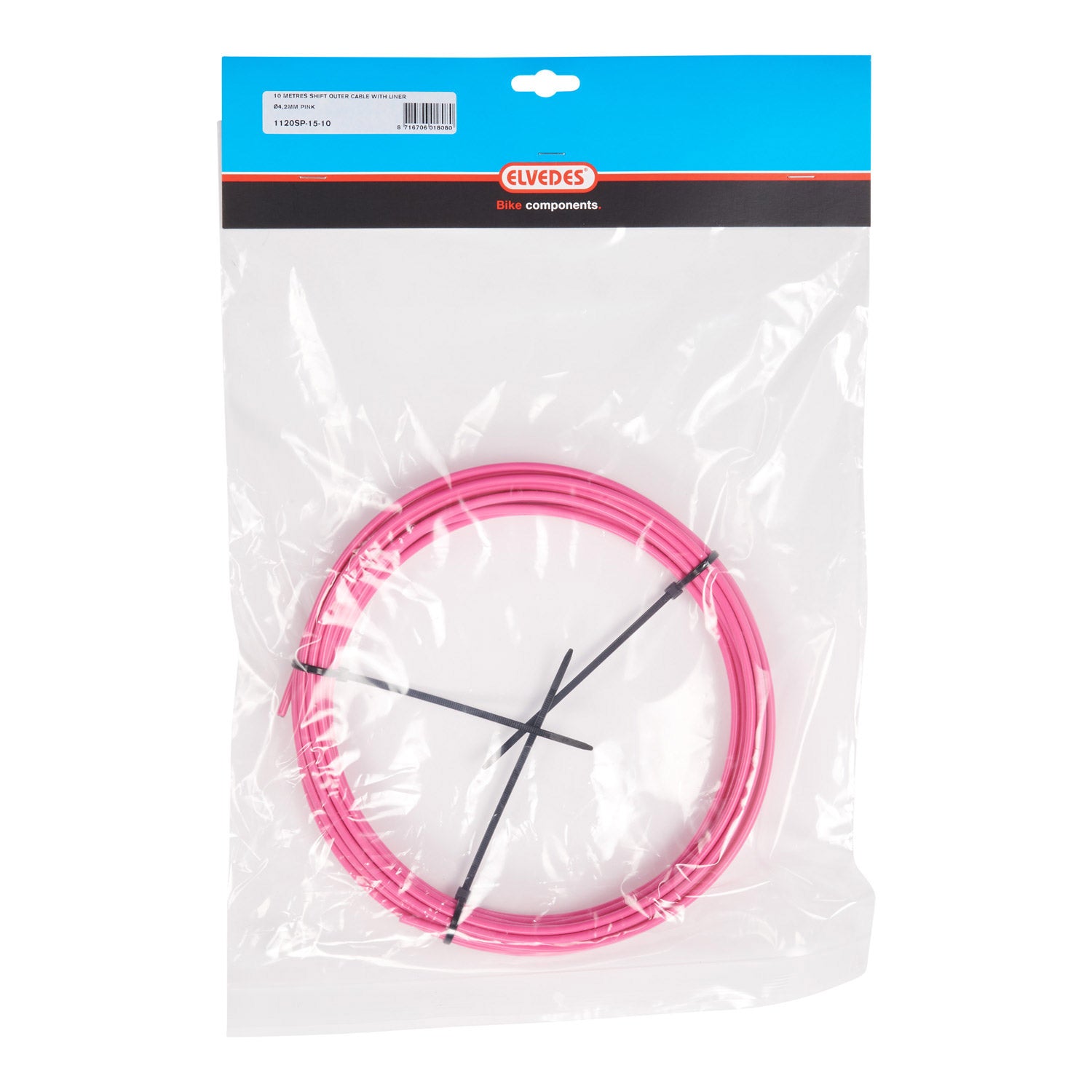 Elvedes schakel buitenk 4,2mm (10m) roze liner 1120sp-15-10