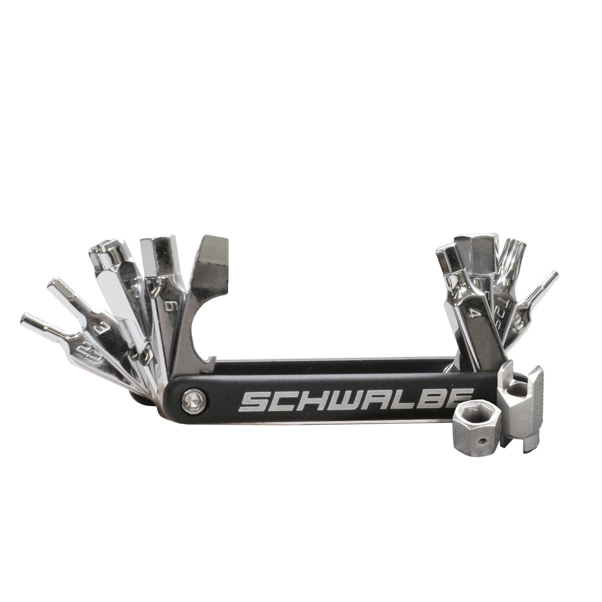 Schwalbe multitool versie 2.0 inclusief ventielhulpstukken