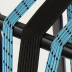 Widek triobinder eye met haak 24+2x12mm zwart babyblauw
