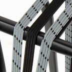 Widek triobinder eye met haak 3x12mm zwart steengrijs