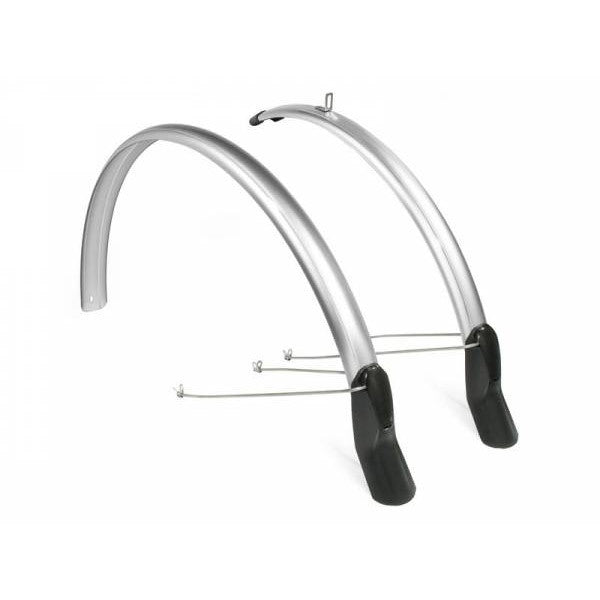 Eurofender spatborden 28" 51mm compleet zilver