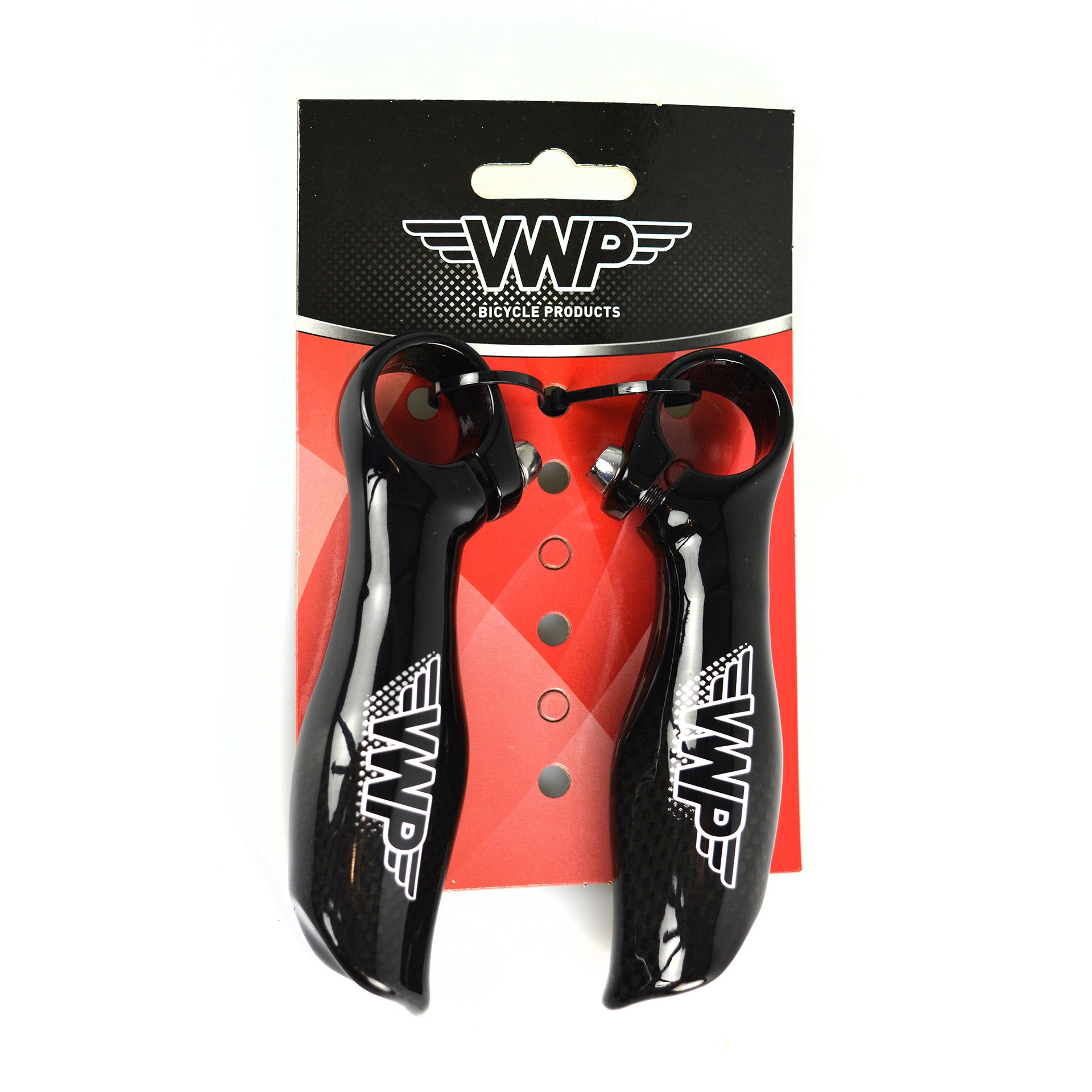 Vwp bar-ends kort recht carbon aluminium zwart